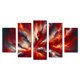 thumbnail image 1 of Cuadro decorativo para sala, recamara, Abstracto remolinos y explosiones de fuego, elegante, moderno, minimalista, Set de 5 piezas, 1 of 5