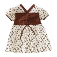 thumbnail image 1 of Cathalem Robe pour Tout-Petites Filles Robe Décontractée Robe d'Été Anime Robe de Fête d'Anniversaire, Café 110, 1 of 5