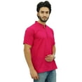 thumbnail image 4 of Atasi Casual Half Sleeves Men's Cotton Mandarin Collar Shirt Tunic-Large, 4 of 5
