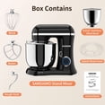 thumbnail image 5 of Electric Stand Mixer 660W Tilt-Head Kitchen Household Mixer 6.5QT 10-Speed food mixer with Dishwasher-Safe 304 Stainless Steel Bowl 3-IN-1 Stand Mixer Onyx Black, 5 of 7