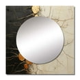 thumbnail image 2 of Designart "Adorned Gold and Black Pottery IV" abstract spirals White Large Square Mirror - Square Bedroom Mirror Printed Wall Decor - Modern Square Printed Wall Mirror Art, 2 of 5