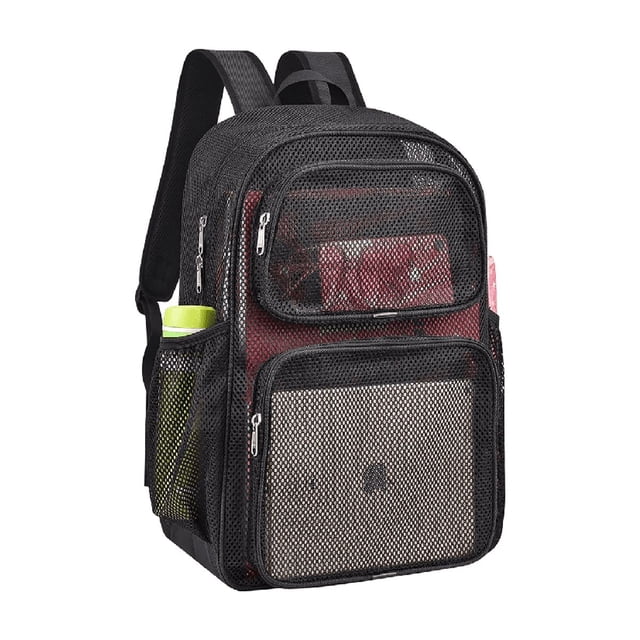 Mochila De Viaje De Malla Resistente NEGRO