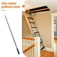 thumbnail image 3 of CHICHUMID Adjustable Plated Silver Attic Ladder Pull Down Hook Kit with Open Hook for Easy Storage, 3 of 8