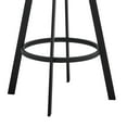 thumbnail image 4 of Dione 26" Counter Height Swivel Gray Faux Leather and Black Metal Bar Stool, 4 of 10