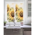 thumbnail image 2 of Window Privacy Film Sunflower Blossom Stained Glass Window Film Decorative Sun Block Window Cover Spring Summer Retro Botanical Floral Window Clings Static Adhesive Sticker for Bathroom 19.6"x39.3", 2 of 7