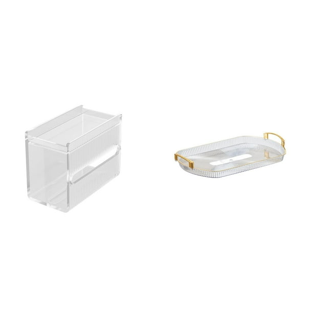caso de tejido,Caja de almacenamiento de papel higiénico para montaje en pared,Soporte de pared acrílico para papel higiénico y toallas,Bandeja de almacenamiento,Bandeja rectangular para