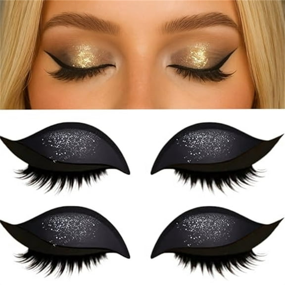 AOOOWER Eye Makeup Eyelashes Sticker With Built In Eyeshadow For Instants Glamorouses Look