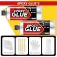 thumbnail image 2 of 5 Minute Epoxy Glue, 3.4oz Fast Curing Adhesive for Metal, Plastic, Glass, Wood, Ceramics and More, Clear 2 Part Repair Golf Club Resin Kit, Waterof & Strong Bond, 2 of 4