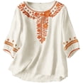 thumbnail image 3 of Womens Tops Casual Solid Stand Collar Button Down Shirt Spring Summer Shirts for Women White L, 3 of 9