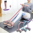 thumbnail image 1 of Cuerda de resistencia multifuncional para tirar de pedal • 4 conductos • Material de TPE • Estiramiento de 126 cm • Entrenamiento corporal completo para brazos, core, piernas y glúteos • Herramienta, 1 of 5