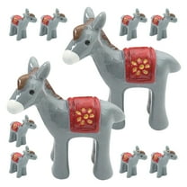 TAILTOSS 20Pcs Multi Color Standing Donkey Shape Resin Mini Figures for Micro Landscaping Doll House