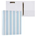 thumbnail image 2 of Dailycode Light Blue and White Stripes Hardcover 3 Ring Binder 1.5 Inch Ring Decorative Binder Organizer for Home School Office, 2 of 6