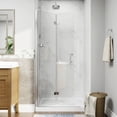 thumbnail image 2 of Adapt-E 30in.W x 72 in.H Bifold Frameless Folding Glass Shower Doors,Chrome Finish,Pivot Swing Shower Doors,1/4 in.Fold Clear Glass, 2 of 14