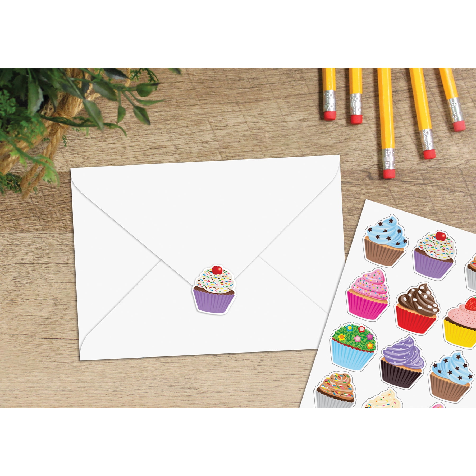 Teacher Created Resources Cupcakes Stickers, 120 Per Pack, 12 Packs