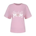 thumbnail image 4 of Casual Summer Tshirts For Women Fashion Baseball Mom Theme Printed Round Neck Short Sleeve T Shirt, 4 of 4