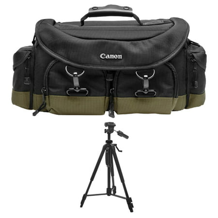 Canon 1EG Digital SLR Camera Case Gadget Bag + Tripod for EOS 6D, 70D, 7D, 5DS, 5D Mark II III, Rebel T3, T3i, T5, T5i, T6i, T6s, SL1