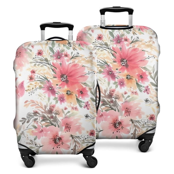 Pioneer Flower Floral Print Pattern Luggage Cover Fashion Suitcase Cover Baggage Covers Fit 25-28 Inch Luggage (Go Travel)