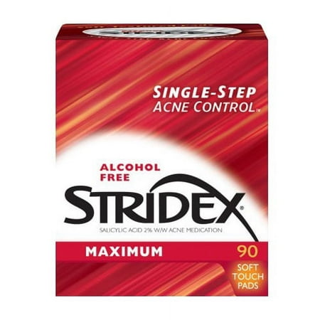 Stridex Daily Care Alcohol Free Maximum Pads - 90 Ea, 2 Pack