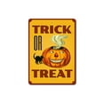thumbnail image 2 of Creepy Trick or Treat Novelty Sign, Metal Wall Decor - 10x14 inches, 2 of 4