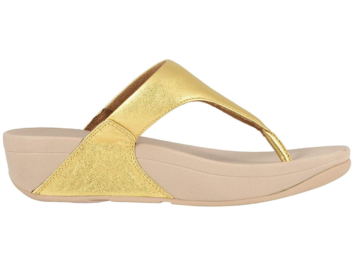 FitFlop - FITFLOP Women's Lulu Thong Sandal Gold Multi Flip Flop Wedge Platform (11, Artisan 