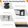 thumbnail image 6 of GVN 53 Inch Adjustable Heavy-Duty Workbench with Rubber Wood Top, Desk for Bedroom, Gaming Computer Desks for Study,Working,Writing, 6 of 8