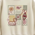 thumbnail image 2 of Gilmore Girls - Stamp Collage Oversized Fleece Crew Sweatshirt, 2 of 4