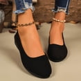 thumbnail image 2 of Wedges Heels for Women Retro Suede Slip on Low Wedge Dressy Shoes Casual Comfy Round Toe Walking Shoes Black Size 8.5, 2 of 6