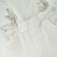 thumbnail image 5 of KIDSCOOL SPACE Little Girls Jeans Shorts,Ruffled Adjustable Straps Summer Denim Shortalls,White,4-5 Years, 5 of 6