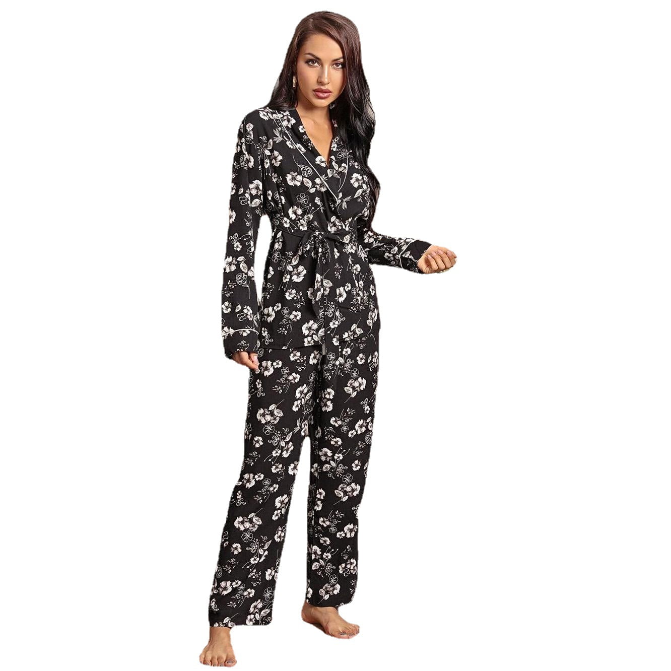 BESTSPR Womens Pajamas Set Soft Long Sleeve Button Down Sleepwear