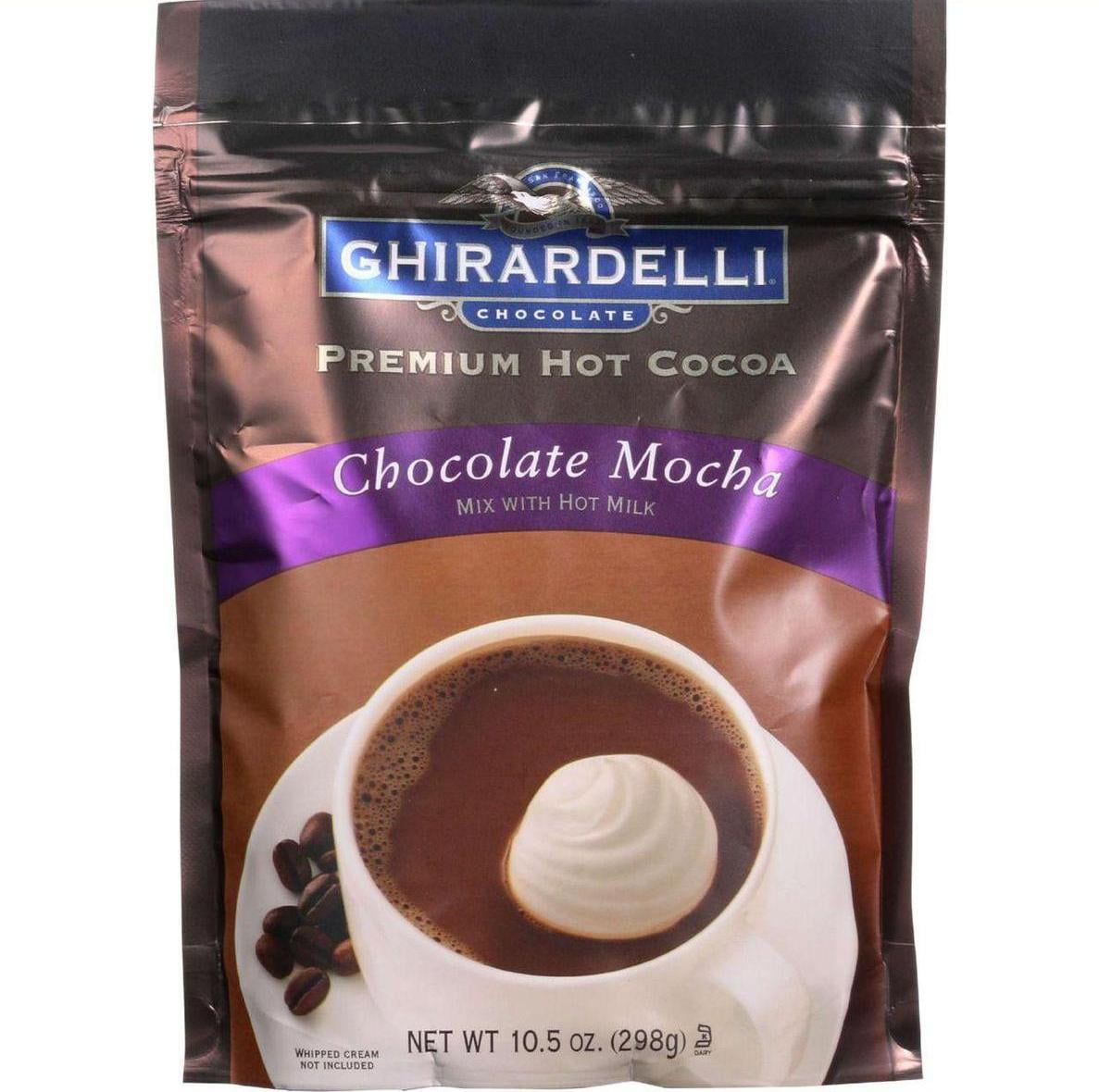 Ghirardelli Hot Cocoa Premium Chocolate Mocha 10.5 oz case of 6 by