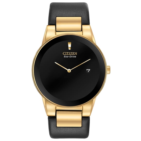 Reloj Citizen AU1062-05E Eco-Drive con Correa de Cuero Negra y Fecha