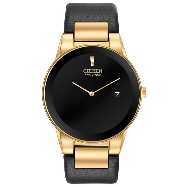 Reloj Citizen AU1062-05E Eco-Drive con Correa de Cuero Negra y Fecha