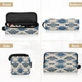 thumbnail image 5 of Hair Tool Organizer Bag with Heat Resistant Mat Removable Travel Storage Case for Hot Air Brushes Curling Irons Elegant Blue Flowers Pattern, 5 of 8