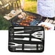 thumbnail image 5 of Juego de Herramientas para barbacoa de acero inoxidable, juego de accesorios para parrilla de barbacoa, herramientas para asar en interiores y exteriores, bolsa Oxford, 9 Uds., 5 of 12
