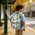 thumbnail image 6 of Rottweiler and Flowers Green Pattern 17" School Backpacks for Teens,Waterproof Oxford Fabric,S-Shape Padded Straps for School,Travel,Hiking,Camping, 6 of 6