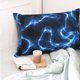thumbnail image 4 of Fotbe Blue Lightning Funda de Almohada Decorativa Estilo Occidental, Lujo en Algodón, Fundas para Almohadas King, Cojín Estampado para Decoración del Hogar-14"x20", 4 of 6