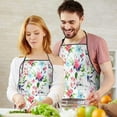 thumbnail image 5 of Pioneer Flower Floral Print Pattern Apron-Garden Aprons for Women with Pockets-Cotton Linen Waterproof Kitchen Cooking Gardening Aprons Adjustable for Kitchen,Cooking,BBQ and Salon 33x27 Inch, 5 of 7