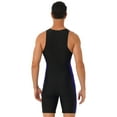 thumbnail image 2 of Manyakai Mens Shapewear Gymnastic Unitard Workout Fitness Bodysuit Sportswear Athletic Swimsuit Black&Blue XXL, 2 of 7