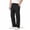 #Black, variant on DPTALR Men's Solid Color Elastic Waist Button Zipper Multi-Pocket Casual Straight Leg Pants,Light Blue,Big Men's,Tall Men's S，Young Men's