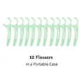 thumbnail image 2 of Plackers Micro Mint Dental Floss Picks with Travel Case, 12 Count ( 2-Green Pack ), 2 of 5