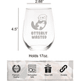 thumbnail image 5 of C&M Personal Gifts 17 oz Otterly Wasted Funny Stemless Wine Glass, 5 of 5