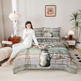 thumbnail image 4 of Feelyou Retro Lake House Queen Comforter Set, Western Countryside Bedding Set, 3pcs, 4 of 8