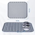 thumbnail image 3 of Bestjing - Juego de 2 alfombrillas protectoras de silicona para fregadero de cocina, 13,7 x 11,7 pulgadas, accesorio para rejilla de fregadero de cocina, antideslizante, resistente al calor, alfombril, 3 of 5