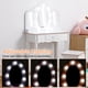 thumbnail image 4 of Para niños vanity con lighted mirror little girls' vanity mesa y stool con tri-fold mirror cajón y almacenamiento grid (para 3-9 years old girls blanca), 4 of 6