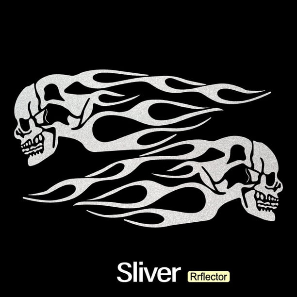 Calcomanía De Calavera Flames Para Coche/Vinilo Impermeable Accesorios/Decoración Auto huangjie unisex