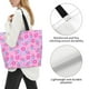 thumbnail image 3 of Balery Pink Donuts Bolsa Tote Estilo Estético con Cremalleras, Bolsa de Hombro, Bolsa de Compras Grande y Plegable, 3 of 8