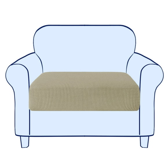 subrtex Couch Slipcover RV Seater Slip Loveseat Stretch Durable Sofa Cushion Cover Spandex Elastic Furniture Protector for Settee Seat for Replacement in Livingroom Small Sand