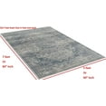 thumbnail image 4 of Gray/Silver/Navy Oriental Persian Floral Pattern Distressed – Modern Vintage Area Rug, 4 of 7