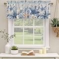 thumbnail image 2 of 2 Pack Valances for Window, Blue Coastal Starfish Short Curtains for Kitchen Bedroom Living Room, Beach Nautical Shell Eucalyptus Vintage Rod Pocket Small Window Treatment Valance Drapes 54 x 18 Inch, 2 of 8