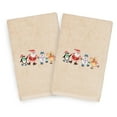 thumbnail image 3 of Linum Home Textiles Christmas Skating Party Embroidered Turkish Cotton Hand Towel - Set of 2, 3 of 7